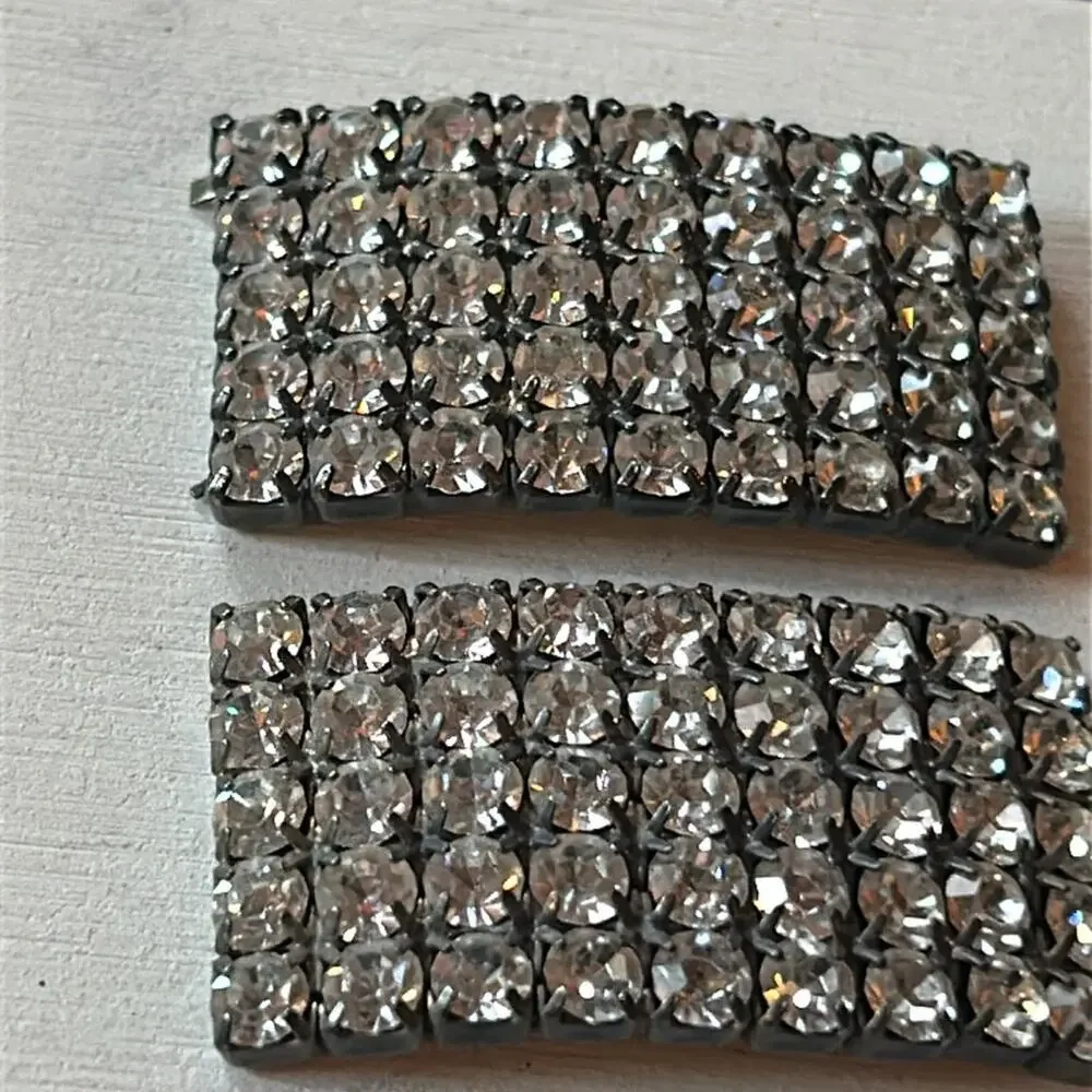 Vintage Bluette Rhinestone Shoe Clips #B35 Made in France?